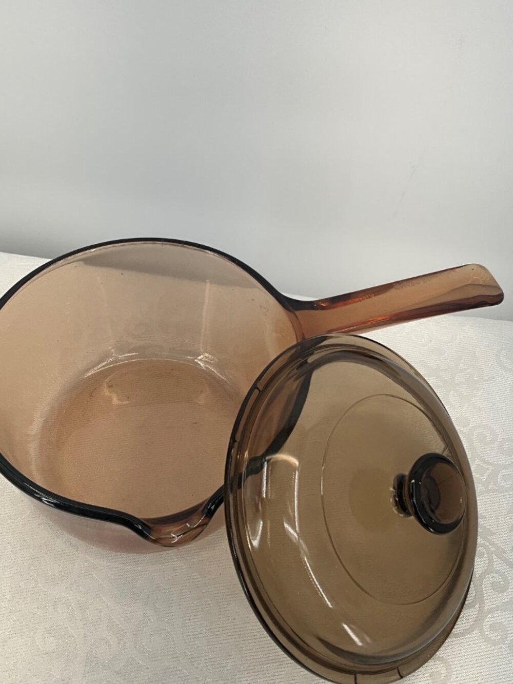 Corning Visions 1L Amber Glass Saucepan With Lid - Picture 3 of 5